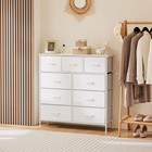 Dresser For Bedroom  Storage Organizer With 9 Drawers  Chest Of Drawers With Fab