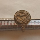Stunning Rare Roman Era Bronze Ancient Ring With Beautiful Engraved Authentic