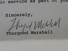 7 8 1991 Signed Letter From Thurgood Marshall On Supreme Court Letterhead