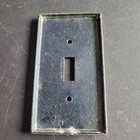 Vintage Edmar Style Brass Labyrinth Single Switch Plate Deco Hollywood Regency 