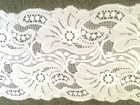 Vintage 10 Yards  5 Inch Wide Double Scaloped White Lace 