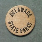 Vintage Delaware State Parks Buffalo Wooden Nickel Token Show Usa