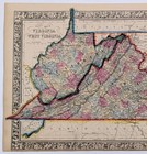 1867 Virginia   West Virginia  Map Original S a  Mitchell - 14x11 5  Antique