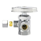 Efield 1 2 fip Inlet X 3 8 x 3 8  Compression Turn Dual Outlet Angle Stop Valve
