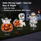 3pcs Halloween Lighted Yard Signs  Pumpkin Ghost Props Outdoor Lawn Yard Decor