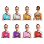 Kids Girls Tees Festival Vest Ballet Crop Top Street Sleeveless Training Jazz