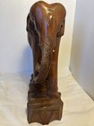 Wooden Elephant Figurine  10 Inches  See Desc