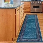  Alfombras Bordered Modern 2x7 Non-slip  non-skid  Low Pile Rubber Backing 