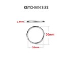 50pcs 30mm Key Ring Keychain Metal Silver Round Split Key Chains Rings Connec   