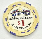 Texas Gambling Hall   Hotel  1 Casino Chip North Las Vegas Nevada 1995