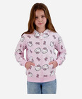 New  54 Disney Character Hello Kitty Girls French Terry Hoodie Jacket Size  6 7
