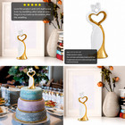 Bride And Groom Cake Topper Gold And White Centerpiece Wedding Decor Decoration