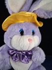 Vintage Magic Bunny Pastel Purple Stuffed Animal Plush With Hat Rabbit  18fb