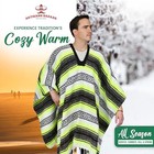  Traditional Mexican Baja Poncho Men And Women Authentic Gaban One Size Yellow