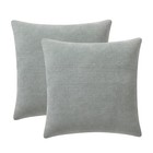 2 Pieces Solid Chenille Decorative Throw Pillow Set  Grey 18  X 18 