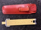 Vintage Pickett Model N600-es Log Speed Ruler Slide Rule With Leather Case