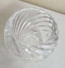 Heavy Glass Votive Candle Holder Clear Swirl For Tea Light Or Votive 