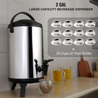 10l Insulated Hot And Cold Beverage Drink Dispenser Server Stainless Steel Beer