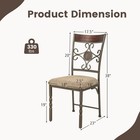 Set Of 2 Dining Room Chairs Armless Kitchen Chairs Set W  Seat Cushion