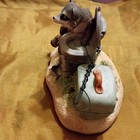 Schmid Border Fine Arts Handmade Hand Painted Raccoon Porcelain Figurine