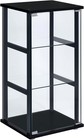 Home Furnishings Cyclamen 34-inch 3-tier Clear Tempered Glass Curio Cabinet D   