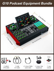 G10 Gaming Audio Mixer  Podcast Equipment  Live Sound Card For Streaming  48v Ph