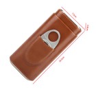 Cigar Case Cedar Wood Lined - Cigar Travel Case Cigar Cutter Humidor Accessories