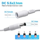2 Pack 20ft Dc Power Extension Cable 2pcs Dc 12v Power Adapter Extension Cord 2 