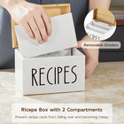 Recipe Box  Wood Recipe Card Box Set  Recipe Box With 100 Cards And 6 Dividers 4