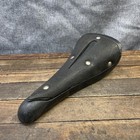 Vintage Bmx Bike Seat Freestyle Race Saddle Made In Taiwan Riveted Padded Top