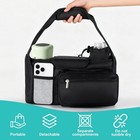 Universal Stroller Organizer With Insulated Cup Holder Detachable Phone Bag     