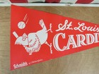 Vintage 1950s St  Louis Cardinals Baseball Poster Pennant Schmidts Beer 20  Mlb