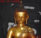 13 6 old   Tibet Buddhism Bronze 24k Gold Gilt Sakyamuni Tathagata Buddha Statue