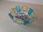 Nagasaki Japan Ashtray Vintage Glass Souvenir Tourist Colored 4 