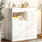 Baby Dresser Changing Table  Modern Nursery Dresser With Drawers  Storage She   
