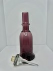 Htf Vintage Mcm Viking Glass 19 5    Decanter In Amethyst     W stopper   Label