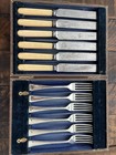 John Turton   Co Sheffield Fork And Knife Set Sheffield England In Box