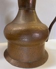 Large Antique Middle Eastern Turkish Hammered Copper Water Jug 18   Inches Tall