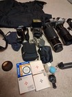 Vtg Nikkormat Ft 4565070 Camera Lot W  Many Accessories And Leather Case 