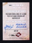 2017 Topps The Walking Dead Evolution 1 1 Michelle Rayner Auto Sketch 07qw