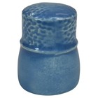 Blue Ceramic Sewing Thimble Dimple Pattern Vintage Collectible  small Chip 