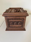 Vintage Max Klein Sc-1280 Brown Plastic 1970s Sewing Box W tray Hinged Lid