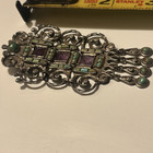 Matl Matilde Poulat 925 Sterling Silver Amethyst Coral Turquoise Brooch Pendant 