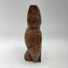 Vintage Mcm Wood Folk Art Wooden Owl Figurine Painted 4  Cute Hand Carved Small