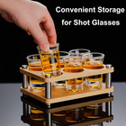 6-pack Shot Glasses With Holder  Shot Glasses Set With Elegant Glass Holder - Pe