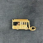 Vintage  75  14kt Solid Gold San Fransisco Cable Car Trolley Charm   Pendant