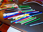 Lot Of 200  Vtge Plastic Swizzle Sticks Drink Stirrers Cocktail Advertising C-0