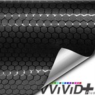 Vvivid  Honeycomb Matte Black Medium Pattern Car Wrap Vinyl  1ft X 5ft 