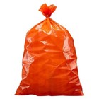 Plasticplace 32-33 Gallon Trash Bags - Orange  Case Of 100 Bags