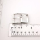 Solid Sterling Silver 925 Square Cut Carved Line Small 1 Inch Belt Buckle